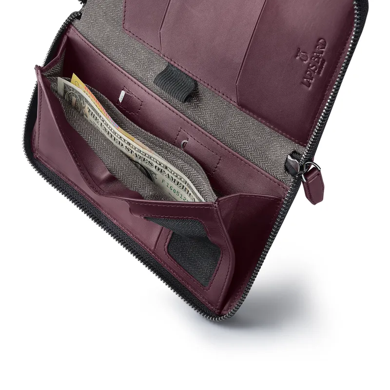 Lapis Bard Enigma Passport Wallet - Bordeaux