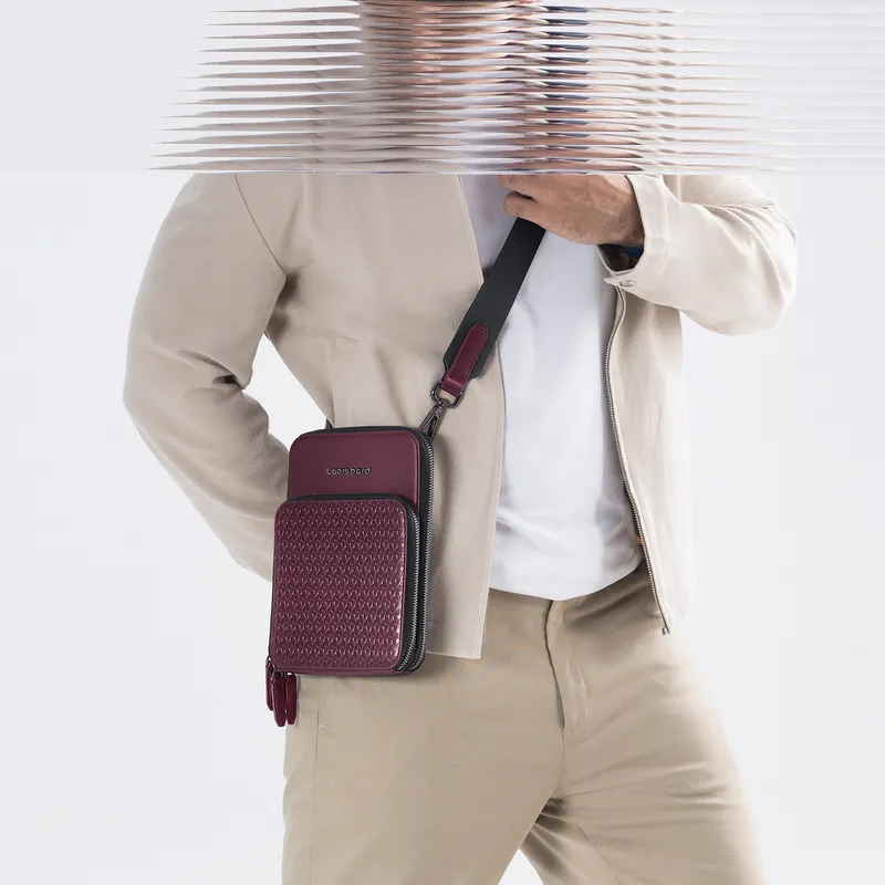 Lapis Bard Enigma Crossbody Travel Bag - Bordeaux