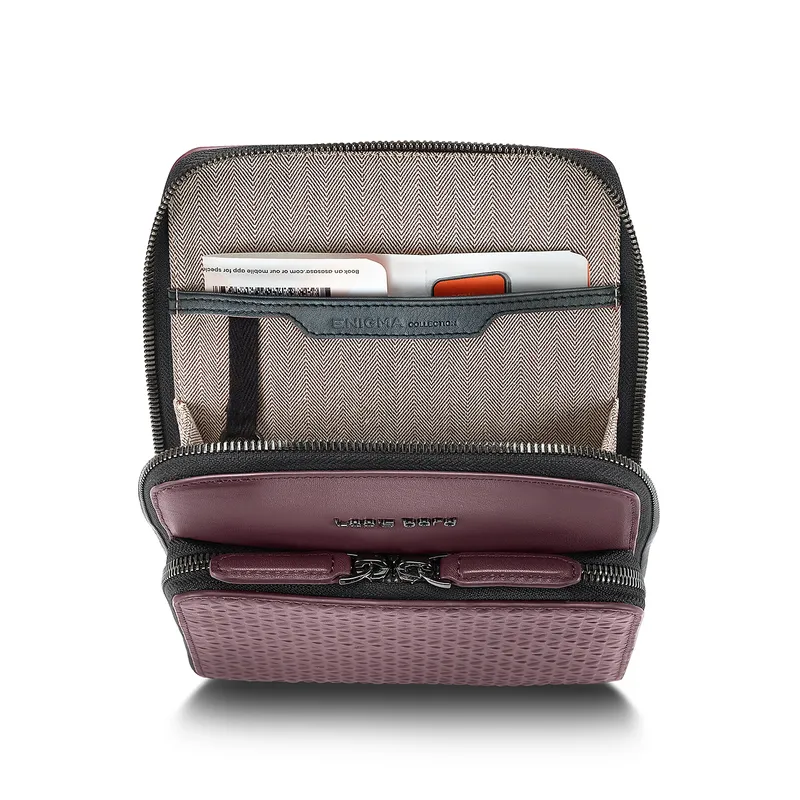 Lapis Bard Enigma Crossbody Travel Bag - Bordeaux