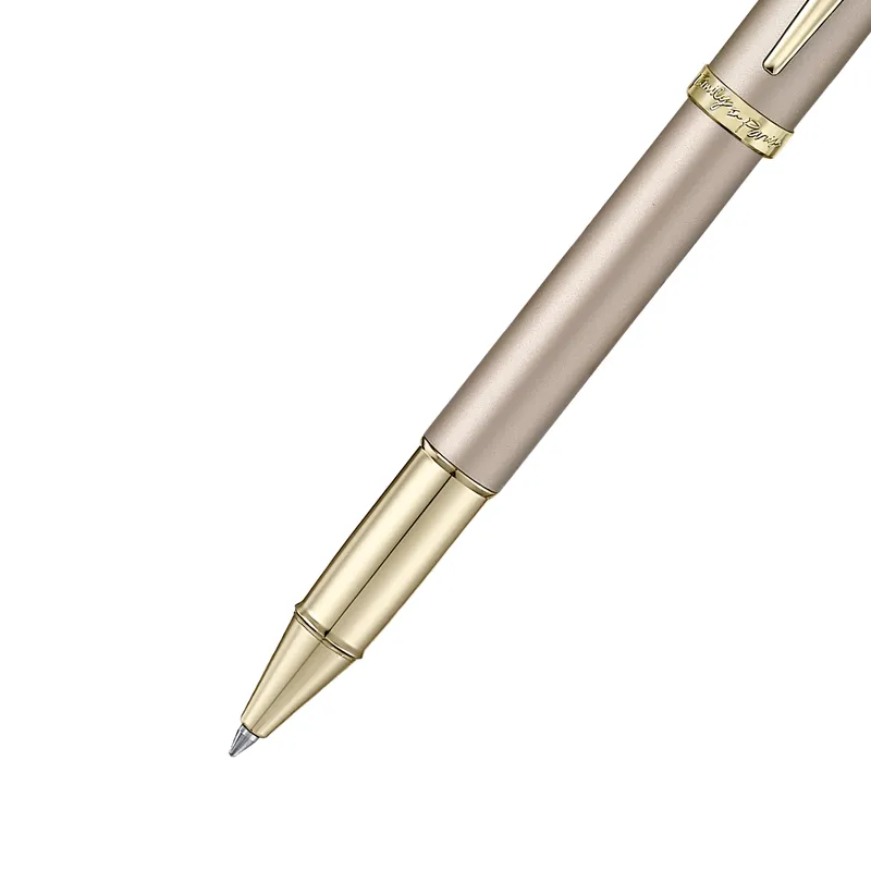 Sheaffer 100 Emily in Paris 9377 Champagne Gold Rollerball Pen with Champagne Gold Trims and Bow-Shaped Clip Emblem