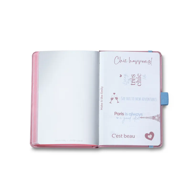 Sheaffer Emily in Paris Sentinel 321 Pink Matte Finish Ballpoint Pen with Chrome Trims and Small Hardbound Notebook Gift Set