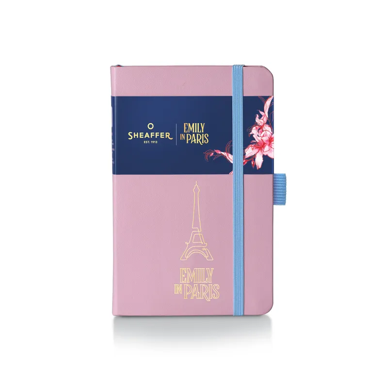 Sheaffer Emily in Paris Sentinel 321 Pink Matte Finish Ballpoint Pen with Chrome Trims and Small Hardbound Notebook Gift Set
