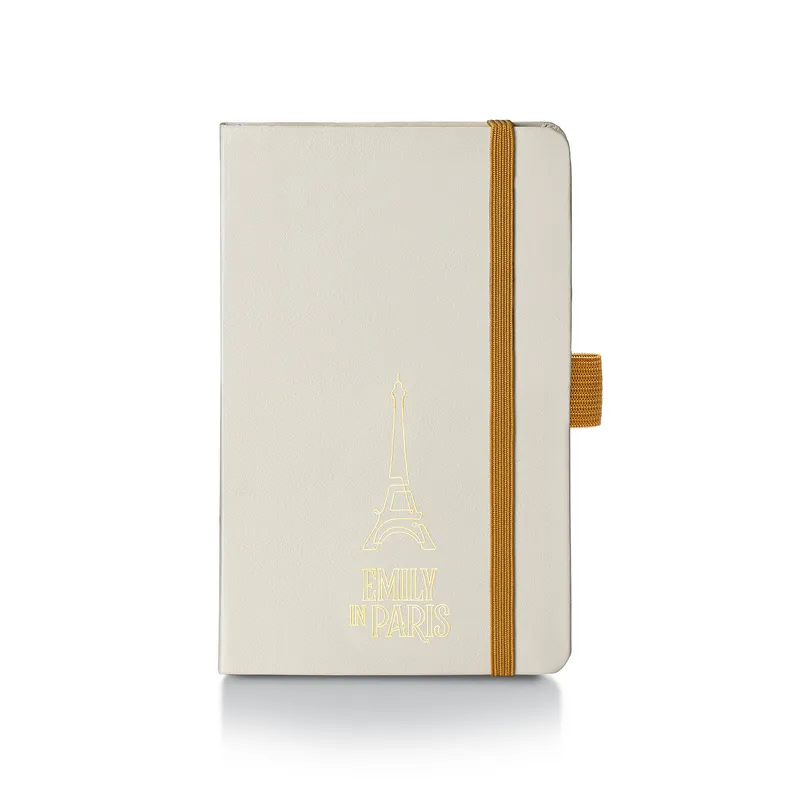 Sheaffer 100 Emily in Paris 9377 Champagne Gold Ballpoint Pen with Champagne Gold Trim and Hardbound Small Notebook Gift Set