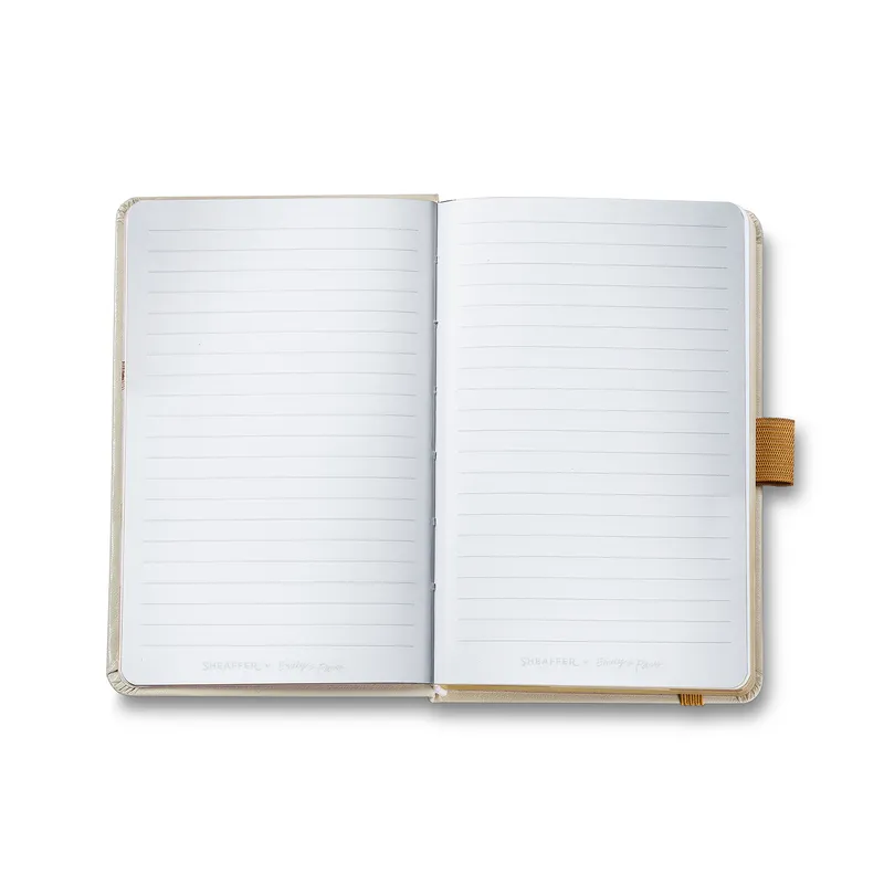 Sheaffer 100 Emily in Paris 9377 Champagne Gold Ballpoint Pen with Champagne Gold Trim and Hardbound Small Notebook Gift Set