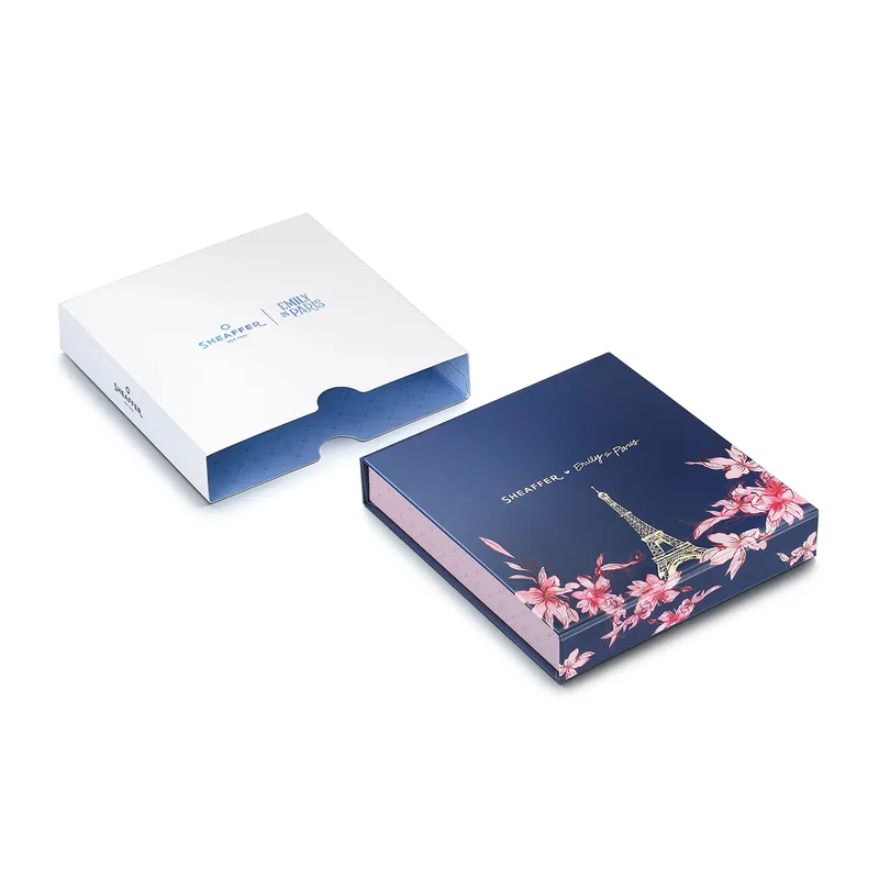 Sheaffer Emily in Paris Prelude Mini 9810 Pastel Pink Ballpoint Pen with Swarovski Crystal and Full-Grain Leather Credit Card Holder Gift Set