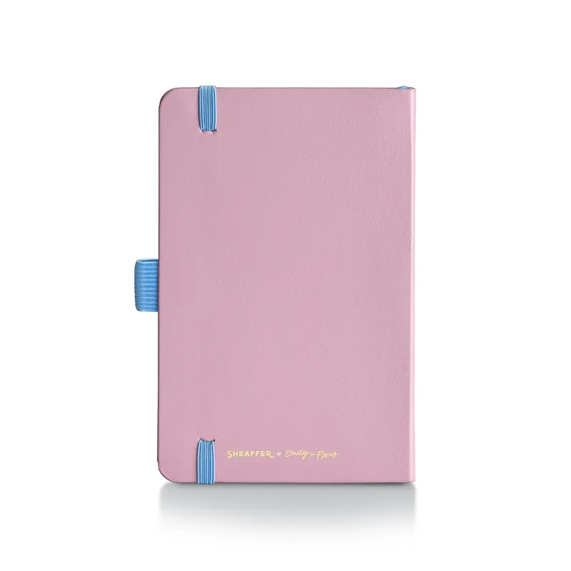 Sheaffer Emily in Paris Prelude Mini 9810 Pastel Pink Ballpoint Pen with Swarovski Crystal and Small Hardbound Notebook Gift Set