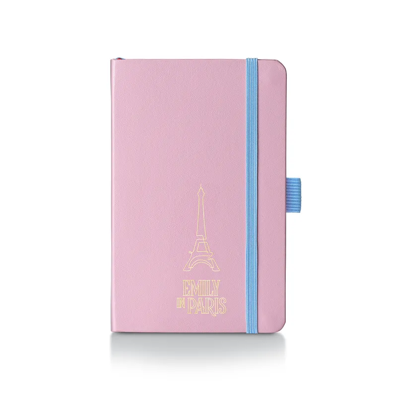 Sheaffer Emily in Paris Prelude Mini 9810 Pastel Pink Ballpoint Pen with Swarovski Crystal and Small Hardbound Notebook Gift Set