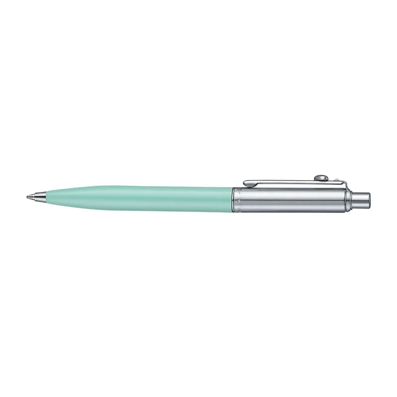 Sheaffer Sentinel Emily in Paris E321 Green Matte Finish Ballpoint Pen with Chrome-Plated Trims and Heart-Shaped Clip Emblem