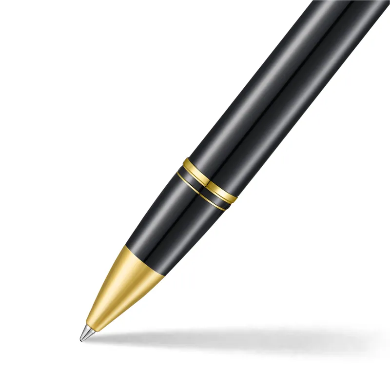 Sheaffer Legacy 9065 Glossy Black & Chrome Bi-Color Rollerball Pen with 14k PVD Gold-Plated Trims