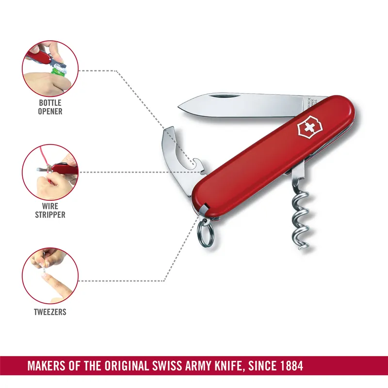 Victorinox Waiter Swiss Army Knife 84mm-Red