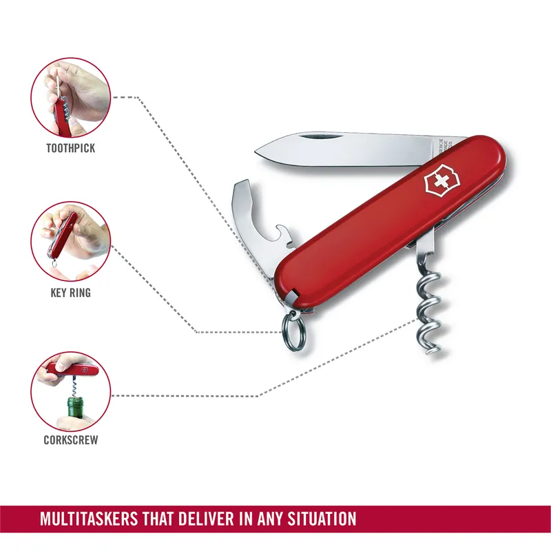 Victorinox Waiter Swiss Army Knife 84mm-Red