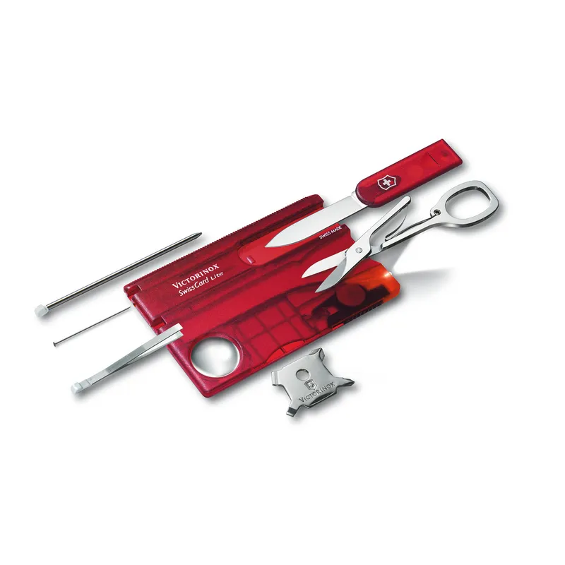 Victorinox Waiter Swiss Army Knife Card Lite-Red Translucent