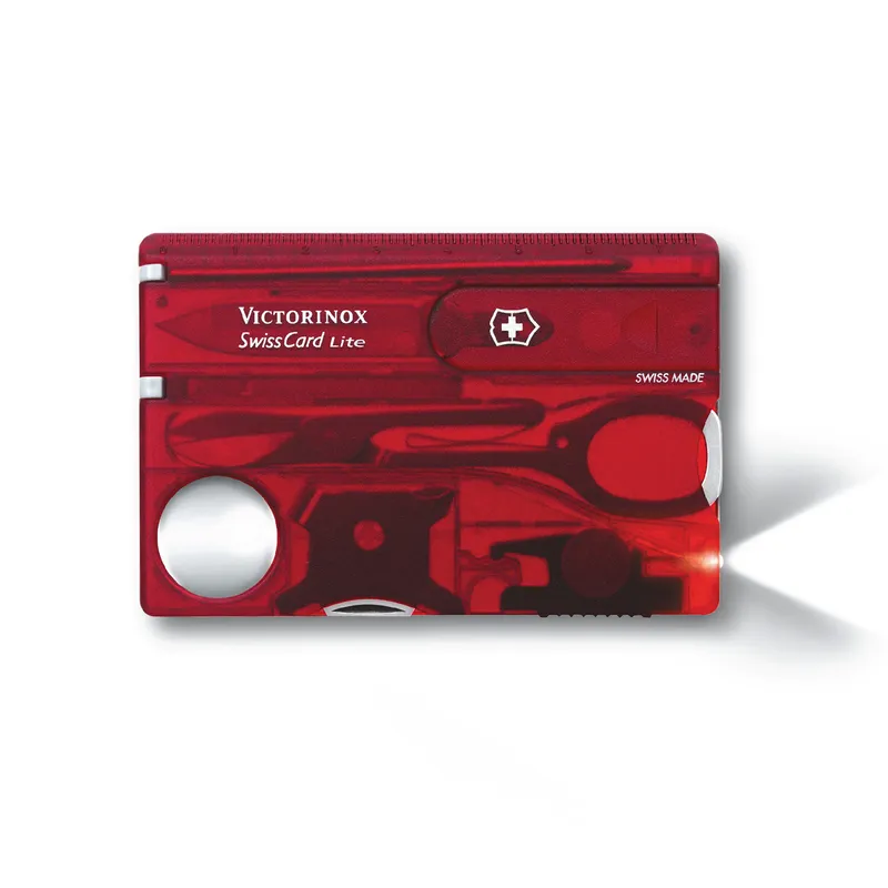 Victorinox Waiter Swiss Army Knife Card Lite-Red Translucent