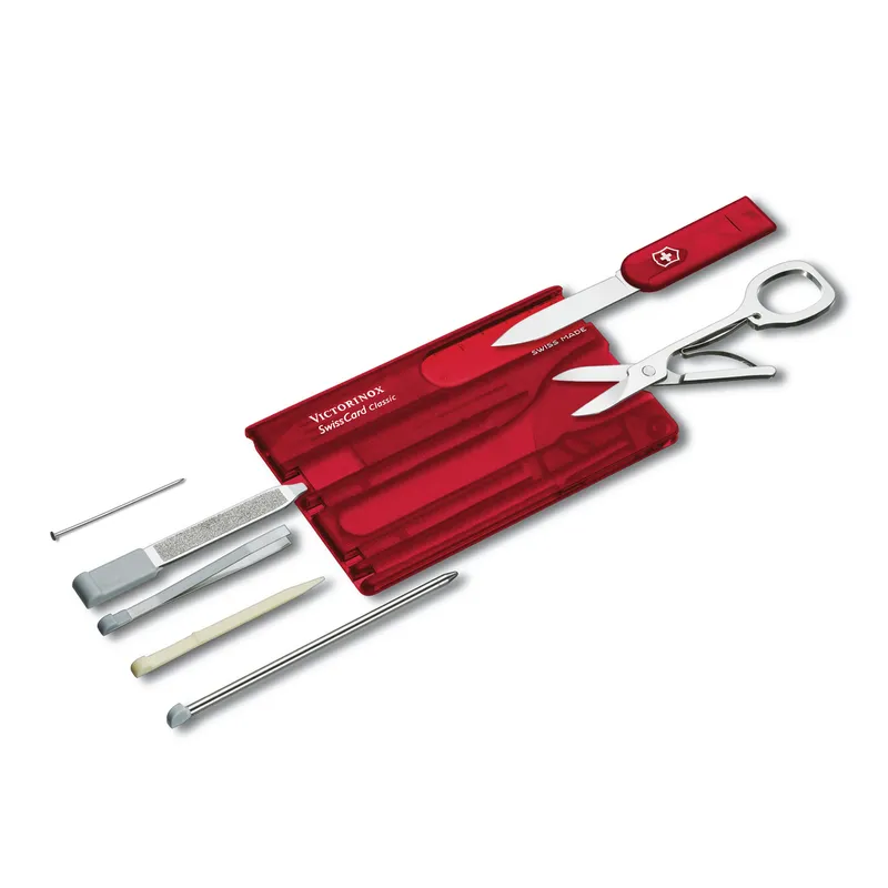 Victorinox Waiter Swiss Army Knife Card Classic-Red Translucent
