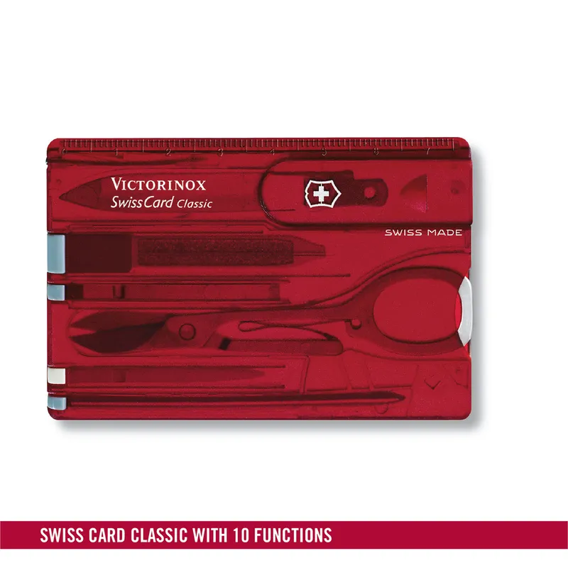 Victorinox Waiter Swiss Army Knife Card Classic-Red Translucent