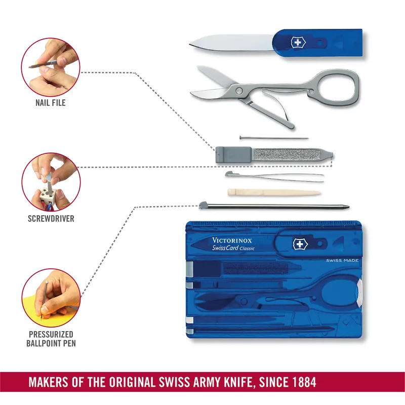 Victorinox Waiter Swiss Army Knife Classic Blue-Translucent