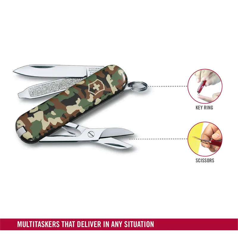 Victorinox Waiter Swiss Army Knife Classic SD 58mm Style Icon-Camouflage