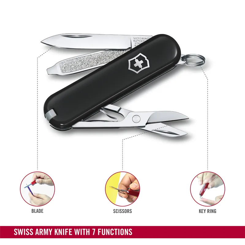 Victorinox Waiter Swiss Army Knife Classic SD 58mm Dark Illusion