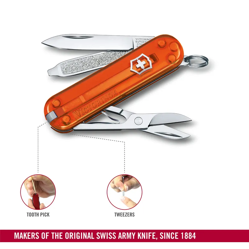 Victorinox Waiter Swiss Army Knife Classic SD 58mm-Fire Opal