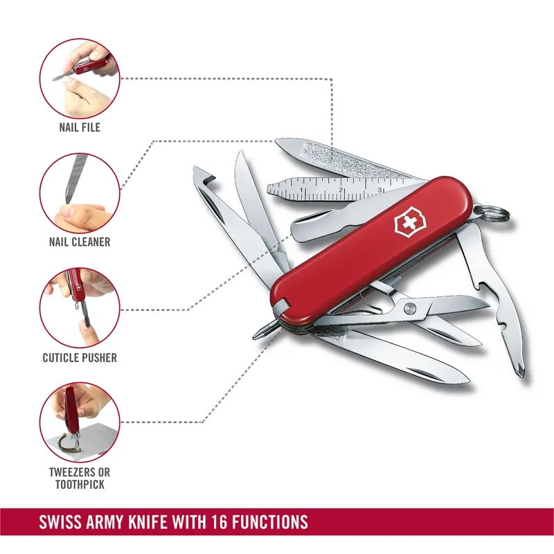 Victorinox Waiter Swiss Army Knife Mini Champ 58mm-Red