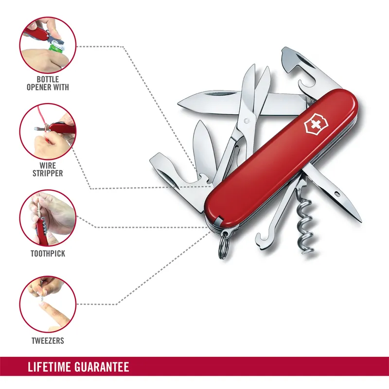 Victorinox Waiter Swiss Army Knife Climber 91mm-Red