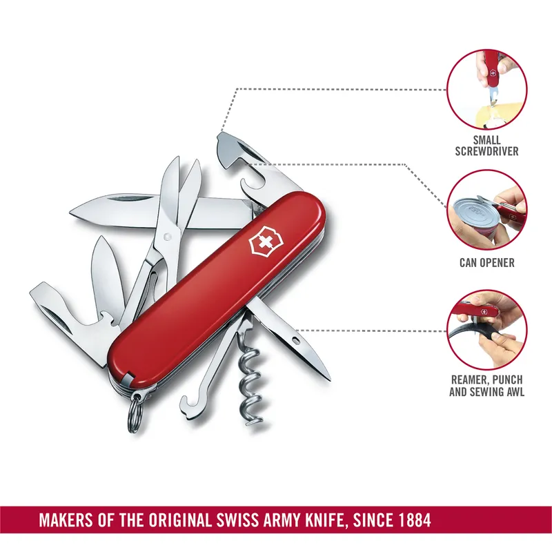 Victorinox Waiter Swiss Army Knife Climber 91mm-Red