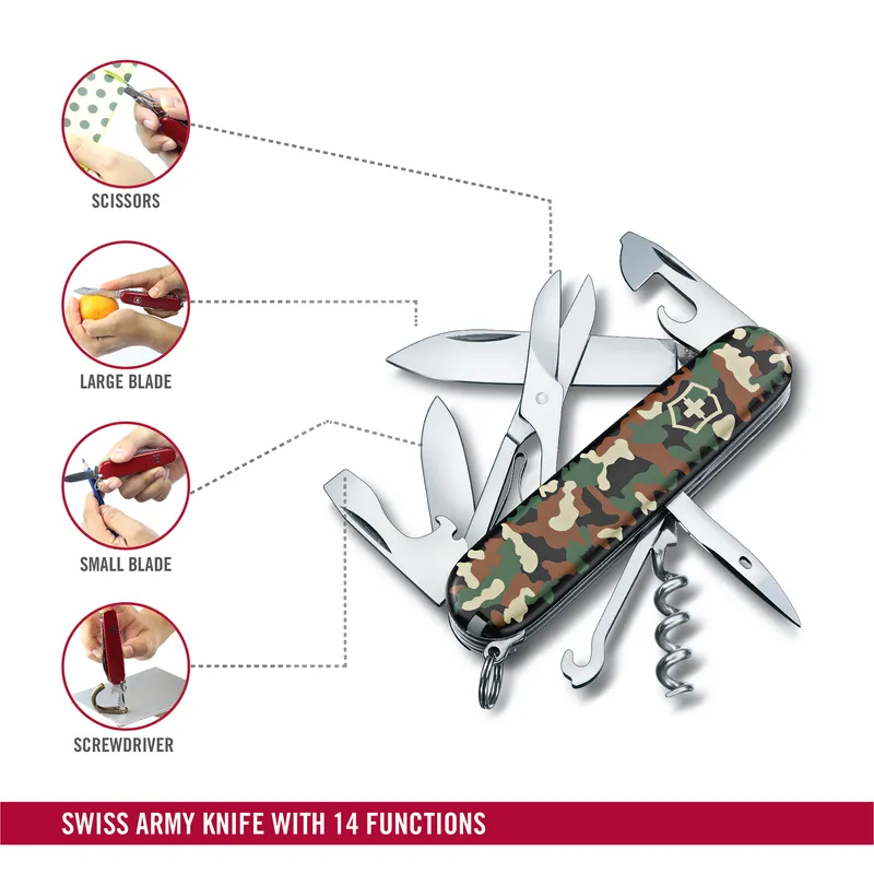 Victorinox Waiter Swiss Army Knife Climber 91mm-Camouflage