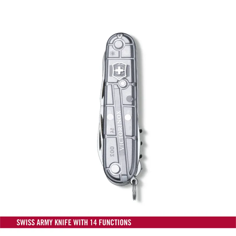 Victorinox Waiter Swiss Army Knife Climber Silvertech 91mm-Silver Translucent
