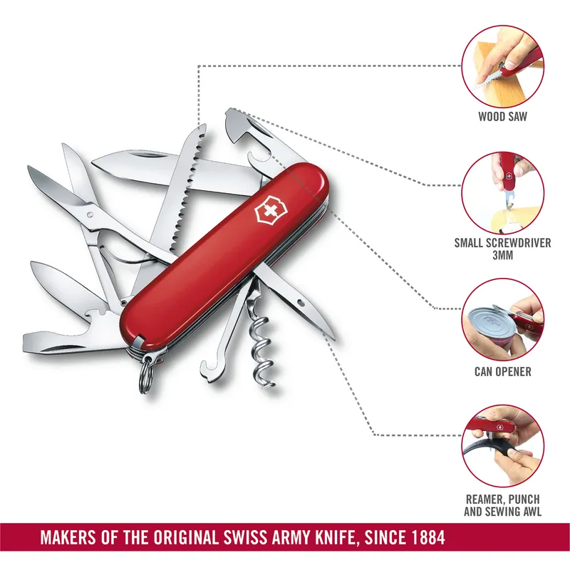 Victorinox Waiter Swiss Army Knife Huntsman 91mm-Red