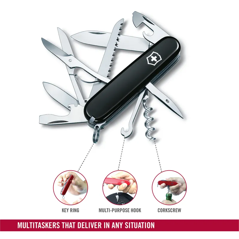 Victorinox Waiter Swiss Army Knife Huntsman 91mm-Black