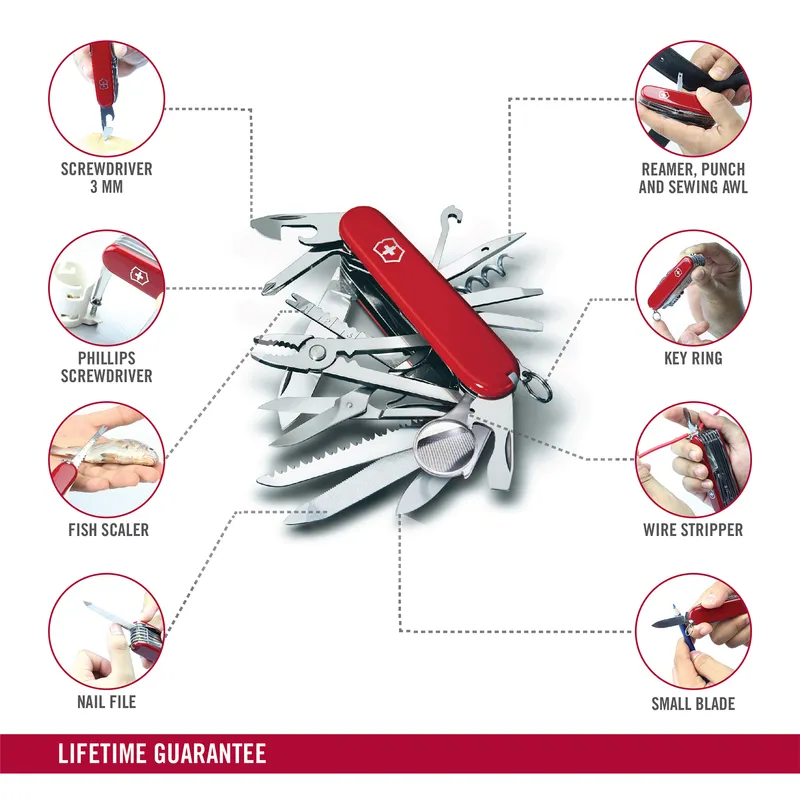 Victorinox Waiter Swiss Army Knife Swiss Champ 91mm-Red