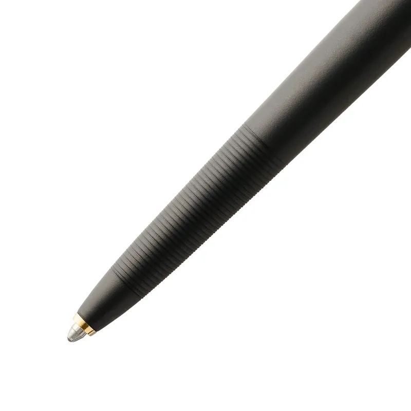 Fisher Space Cerakote Graphite Black with Gold Titanium Nitride Accents Ballpoint pen with Click and release button mechanism
