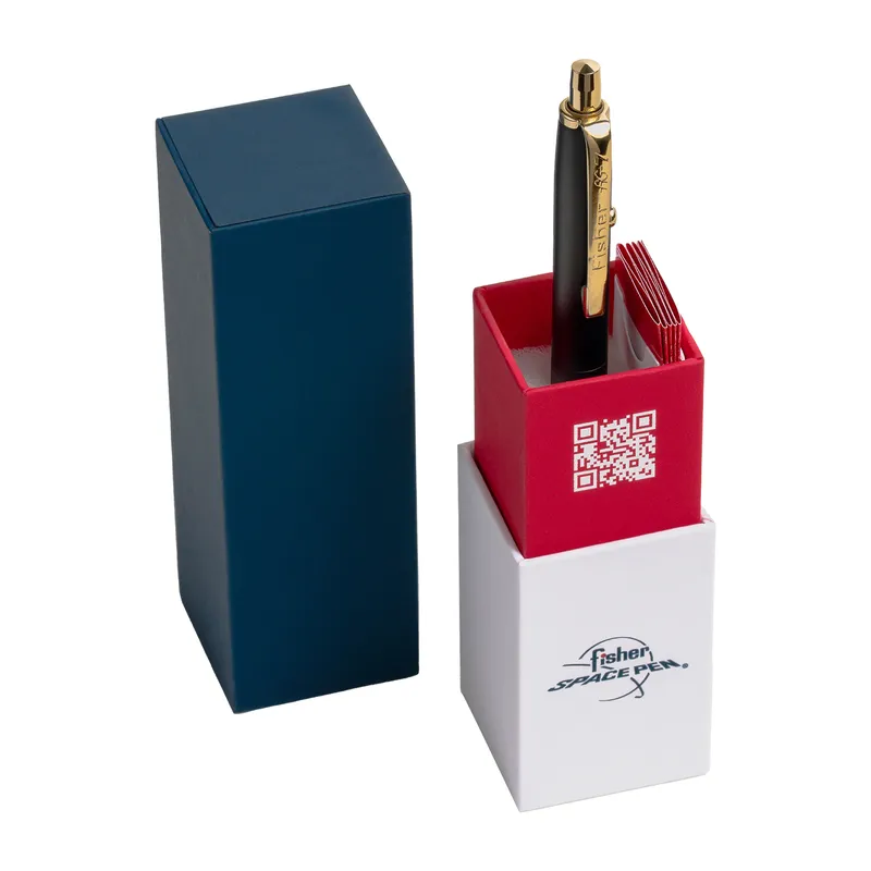 Fisher Space Cerakote Graphite Black with Gold Titanium Nitride Accents Ballpoint pen with Click and release button mechanism