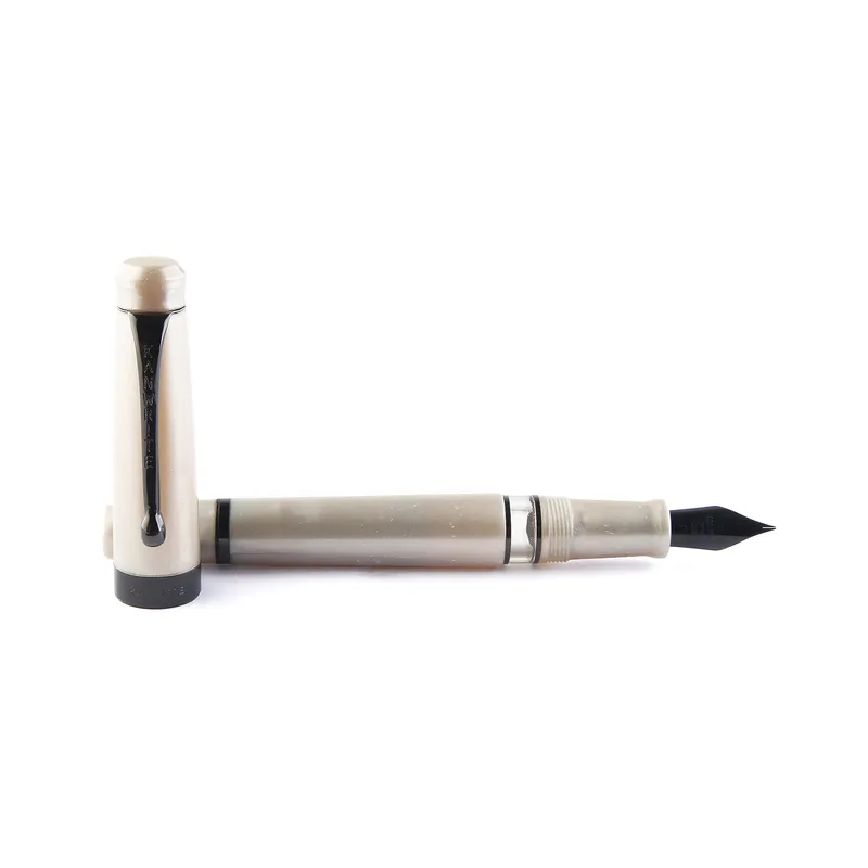 Kanwrite Heritage Ebony Pearl Ivory Fountain Pen With Black Trims - Fine