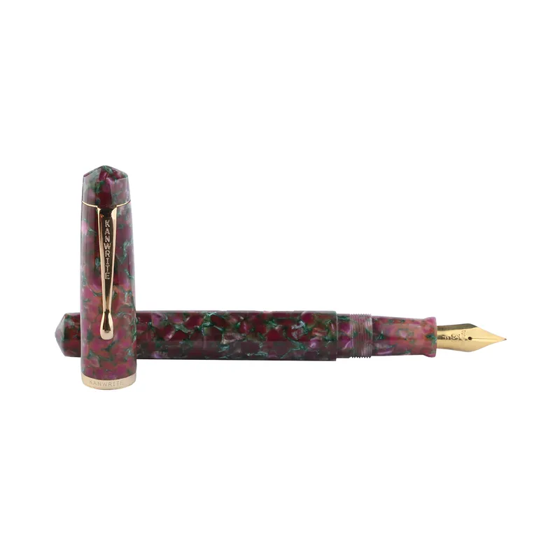Kanwrite Legacy Acrylic Purple Crush Fountain Pen With Gold Trims - Medium