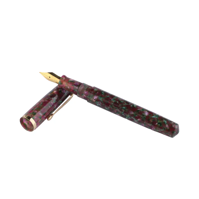 Kanwrite Legacy Acrylic Purple Crush Fountain Pen With Gold Trims - Medium