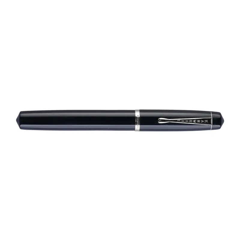 Kanwrite Legacy Solid Black Fountain Pen With Black Trims - Broad