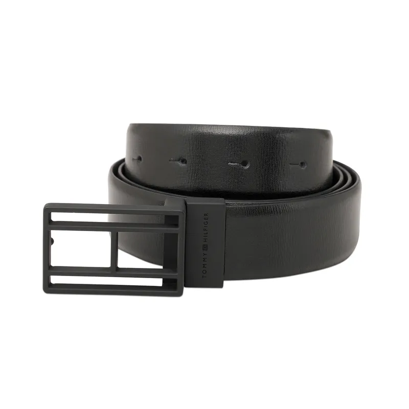 Tommy Hilfiger Black & Black Clapham Reversible Belt - Large