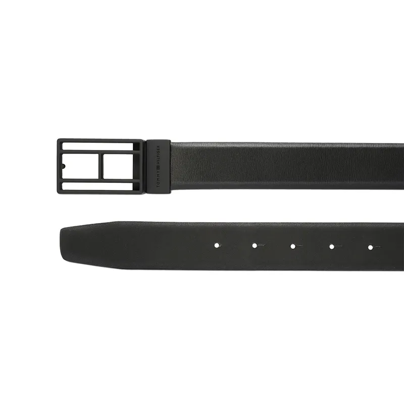 Tommy Hilfiger Black & Black Clapham Reversible Belt - Small