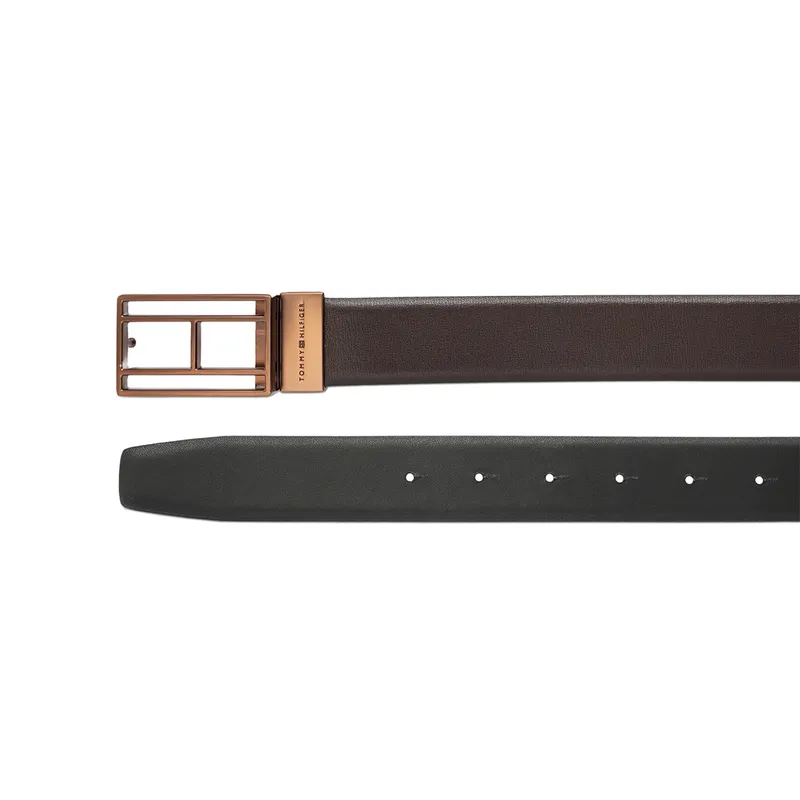 Tommy Hilfiger Brown & Black Clapham Reversible Belt - Small