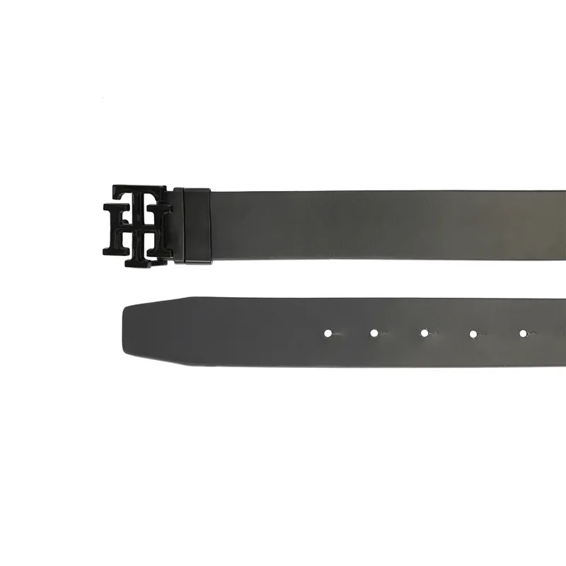 Tommy Hilfiger Black & Black Marfa Reversible Belt - Large