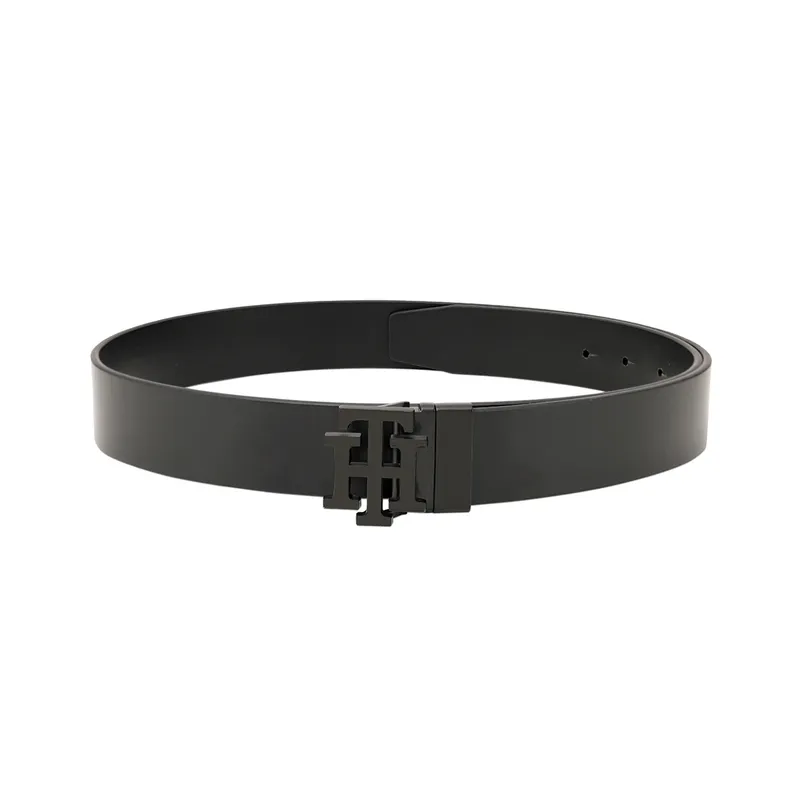 Tommy Hilfiger Black & Black Marfa Reversible Belt - Medium