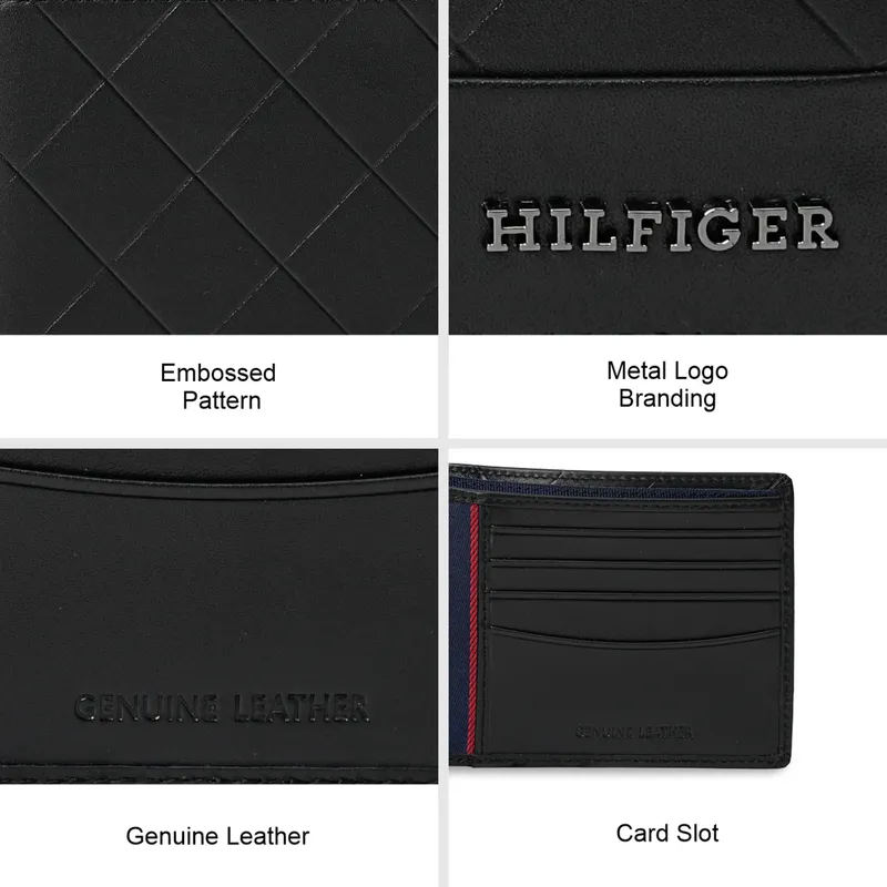 Tommy Hilfiger Kornos Passcase Wallet - Black