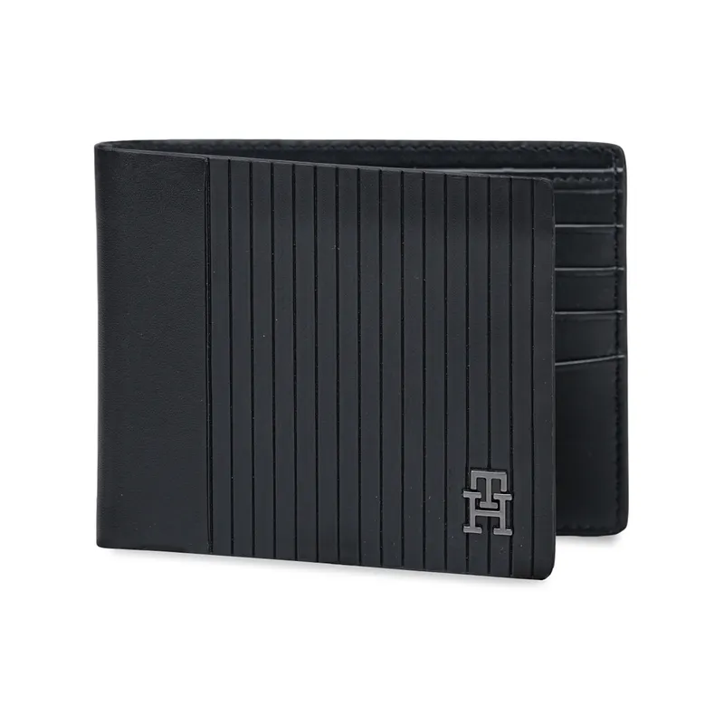 Tommy Hilfiger Woodlawn Slimfold Wallet - Black+Black