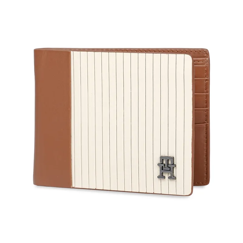 Tommy Hilfiger Woodlawn Slimfold Wallet - Beige+Tan