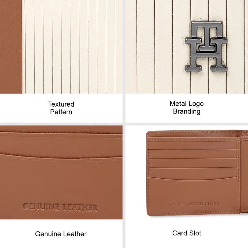 Tommy Hilfiger Woodlawn Slimfold Wallet - Beige+Tan