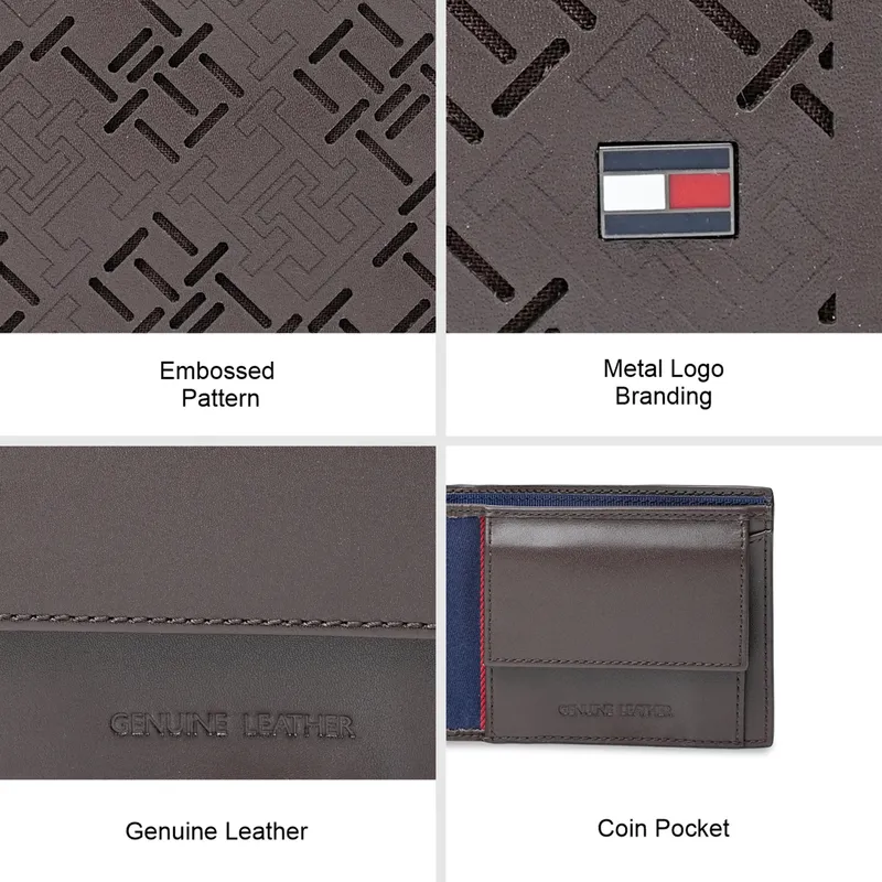 Tommy Hilfiger Strovolos Global Coin Wallet - Brown