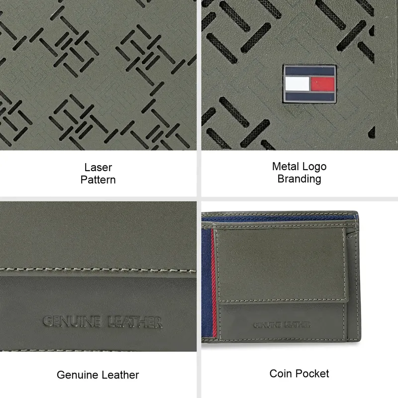 Tommy Hilfiger Strovolos Global Coin Wallet - Olive