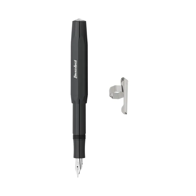 Kaweco Skyline Sport Black Premium With Clip Fountain Pen-Medium
