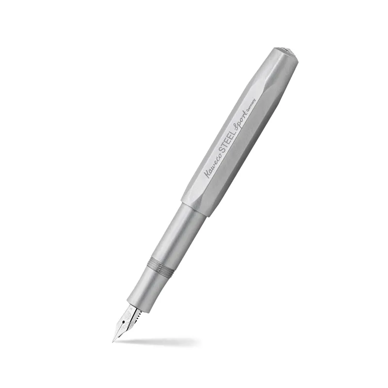 Kaweco Steel Sport Exclusive Stainless Steel Fountain Pen-Fine
